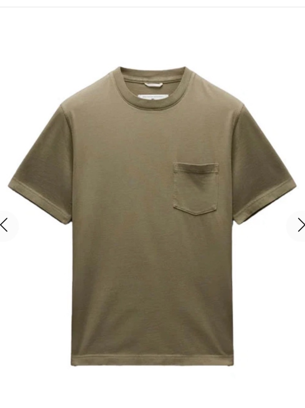 NEW Reigning Champ Midweight Standard Pocket T-Shirt in Cypress / Tan Olive